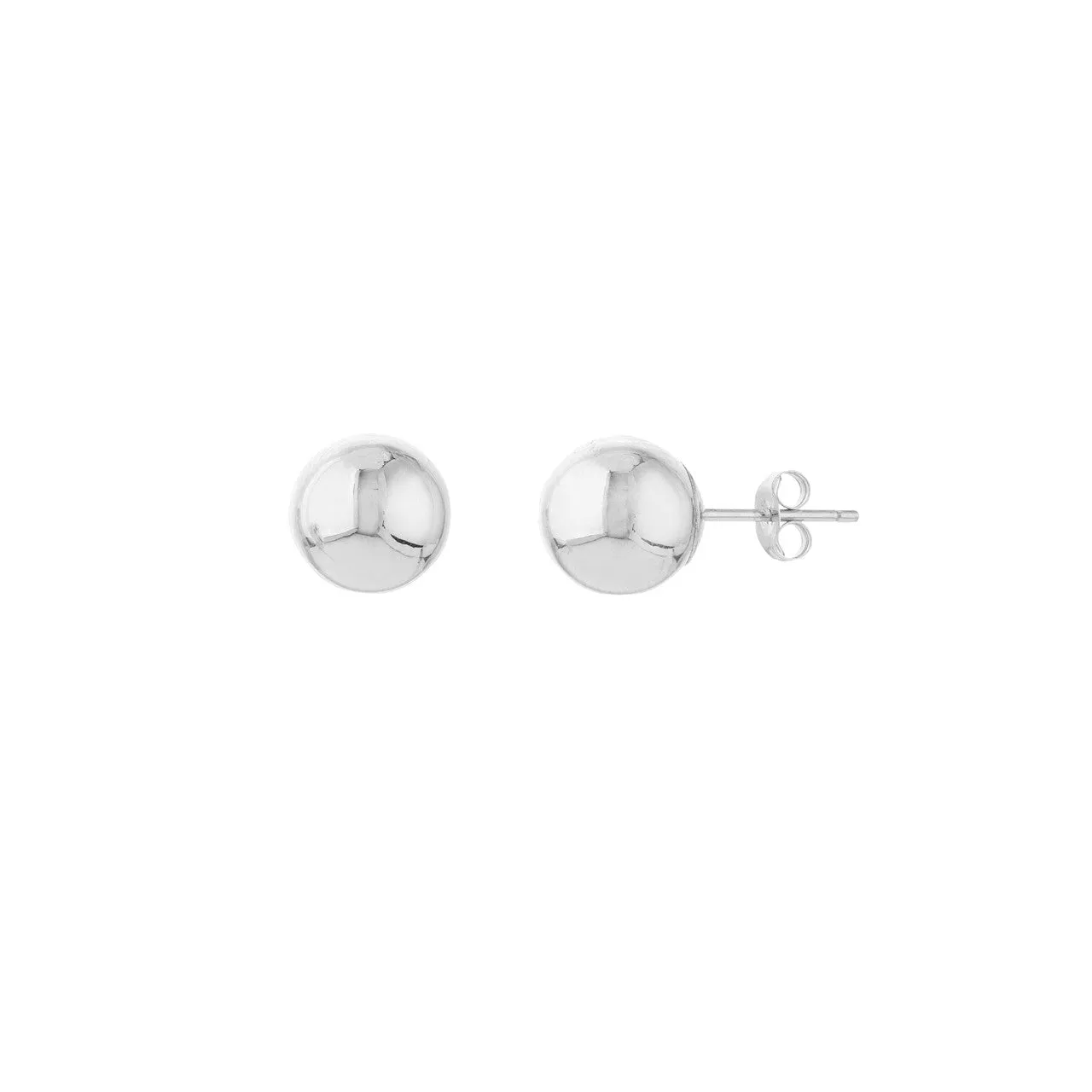 14K White Gold 8mm Ball Studs