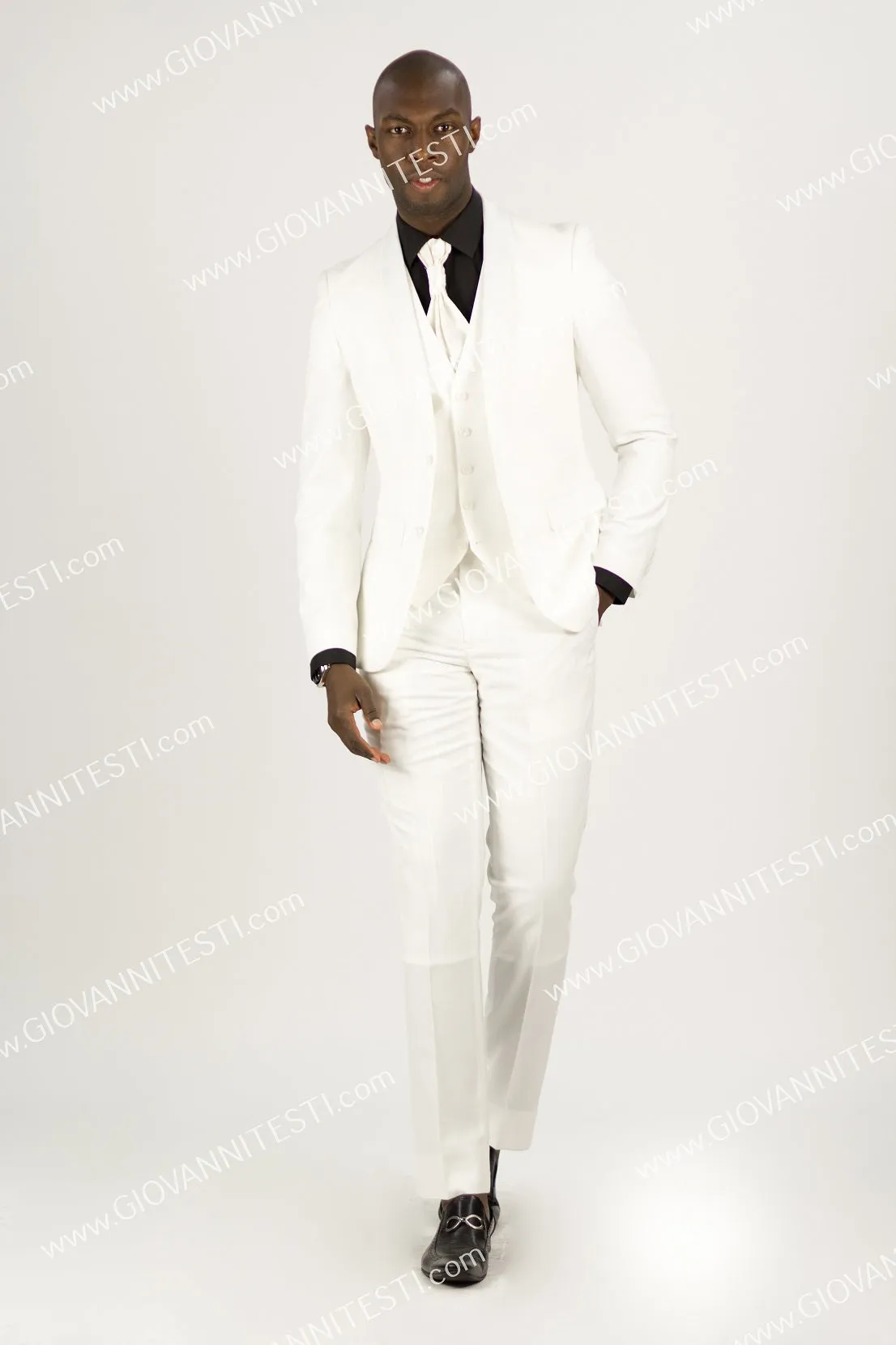 2 Button Shawl Lapel Slim Fit Suit FF2SSX V-4030 IVORY