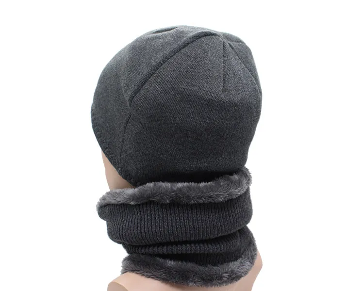 2 Piece Winter Beanie Knitted Hat Scarf Skullies Beanies Winter Hats For Men Women Caps Gorras Bonnet Fashion Cap Hats