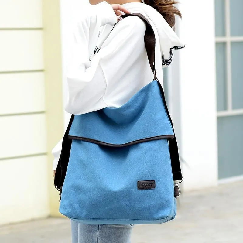 Canvas Convertible Shoulder Bag/Backpack