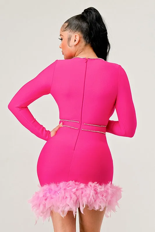 It's My World- All Pink Dress with Ruffles