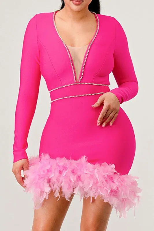 It's My World- All Pink Dress with Ruffles