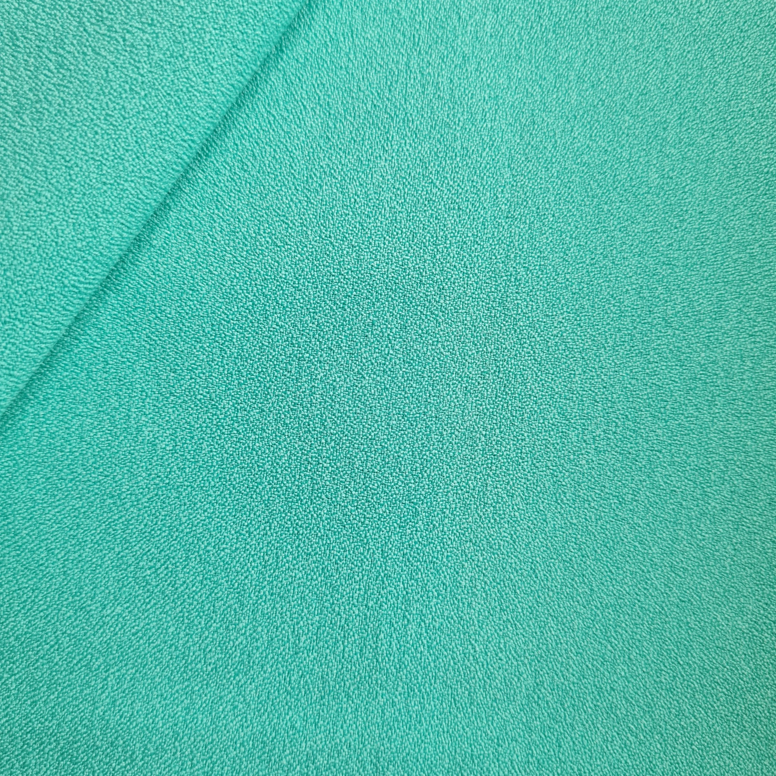 Sea Green Solid Moss Crepe Fabric 17879