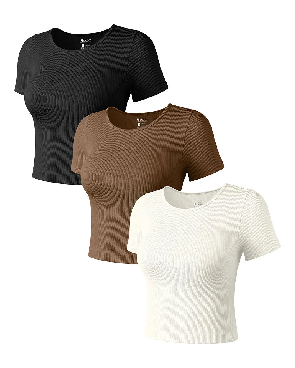 Short Sleeve Crew NeckTee Crop Tops