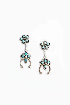 Turquoise Zuni Naja Post Dangles