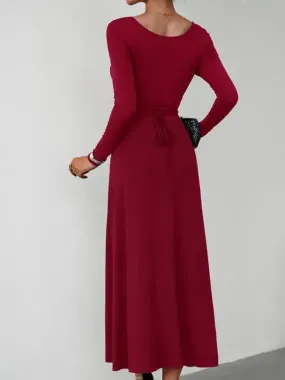 Women’s Fashion Casual Elegant Waisted Long Sleeve Dress